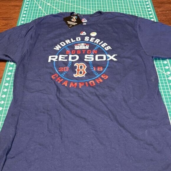 Majestic Other - Boston Red Sox 2018 World Series Champions T-Shirt Mens L Majestic Navy Cotton